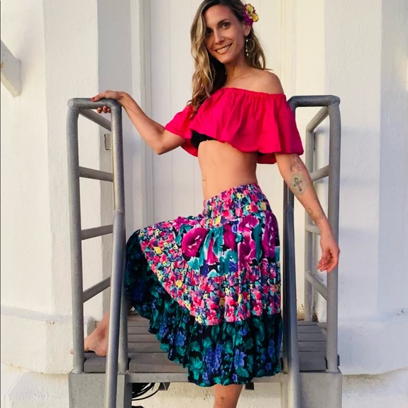 M. Rose Dresses & Skirts - Floral multi patterned skirt